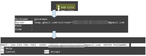 在Linux中使用Alpine工具在命令行里访问Gmail的教程